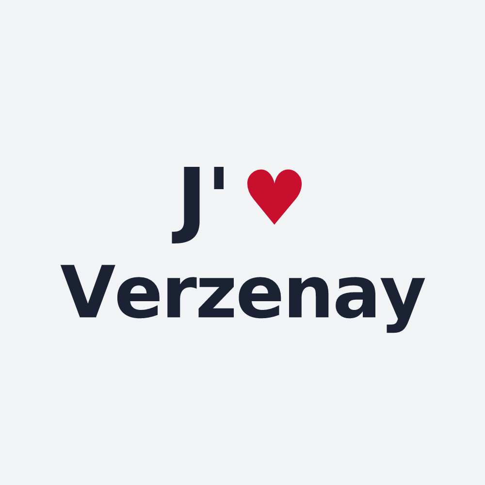 Poster personnalisé Verzenay — design J'aime Verzenay