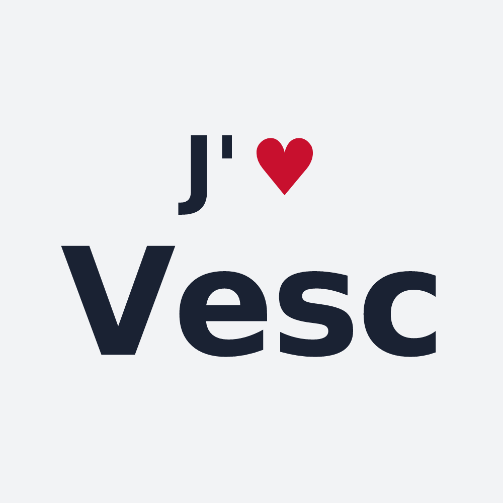 Poster personnalisé Vesc — design J'aime Vesc