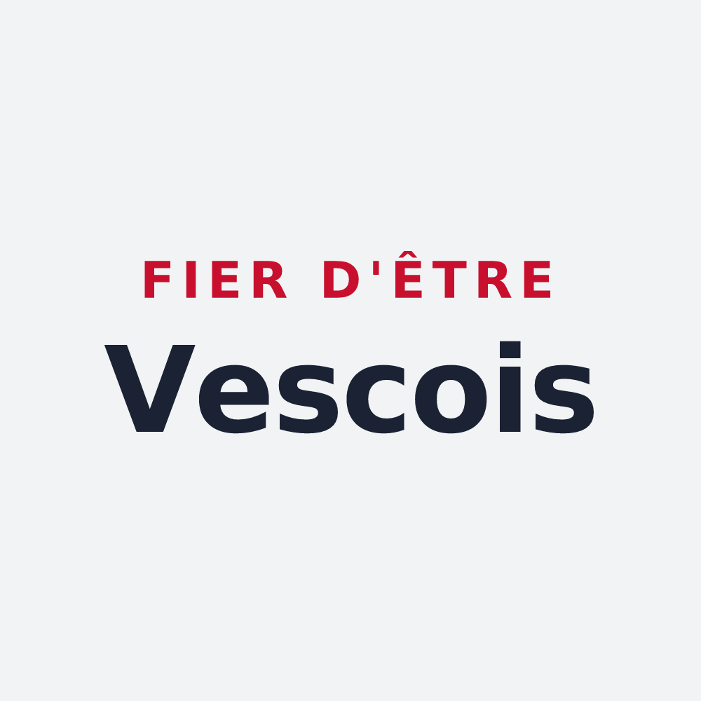 Poster « Fier d'être Vescois » — design pour Vesc
