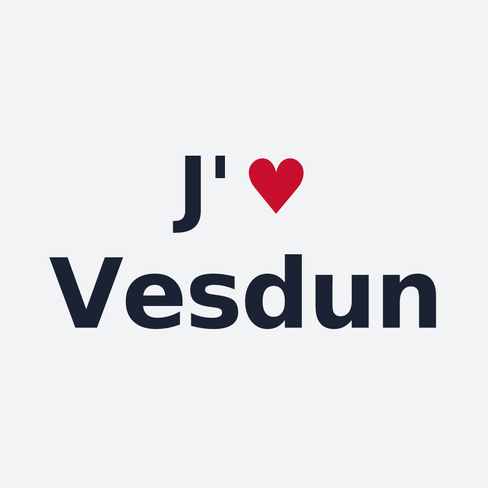 Poster personnalisé Vesdun — design J'aime Vesdun