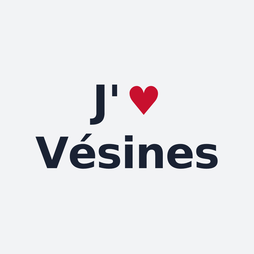 Poster personnalisé Vésines — design J'aime Vésines