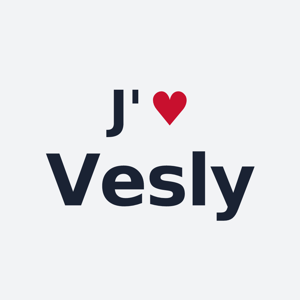 Poster personnalisé Vesly — design J'aime Vesly