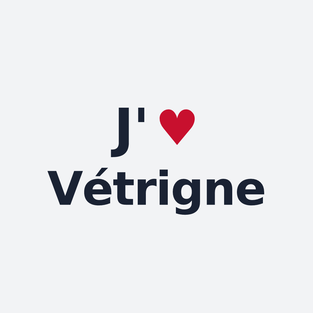 Poster personnalisé Vétrigne — design J'aime Vétrigne