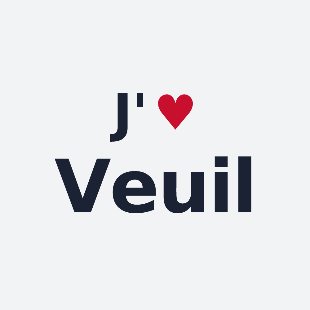 Poster personnalisé Veuil — design J'aime Veuil