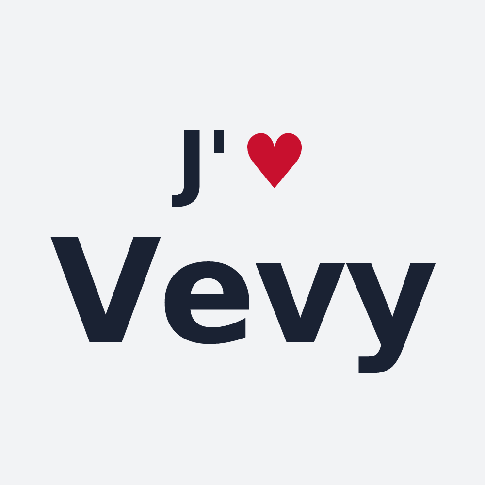Poster personnalisé Vevy — design J'aime Vevy