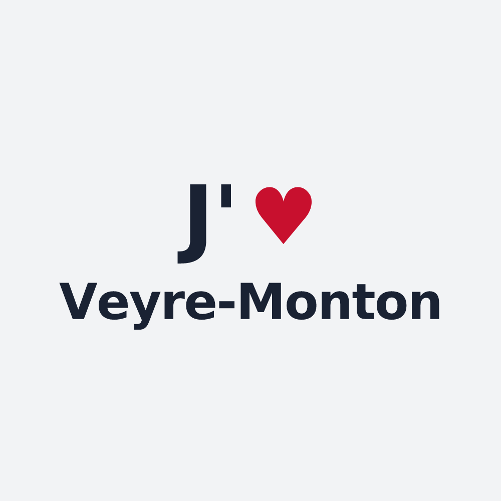 Poster personnalisé Veyre-Monton — design J'aime Veyre-Monton