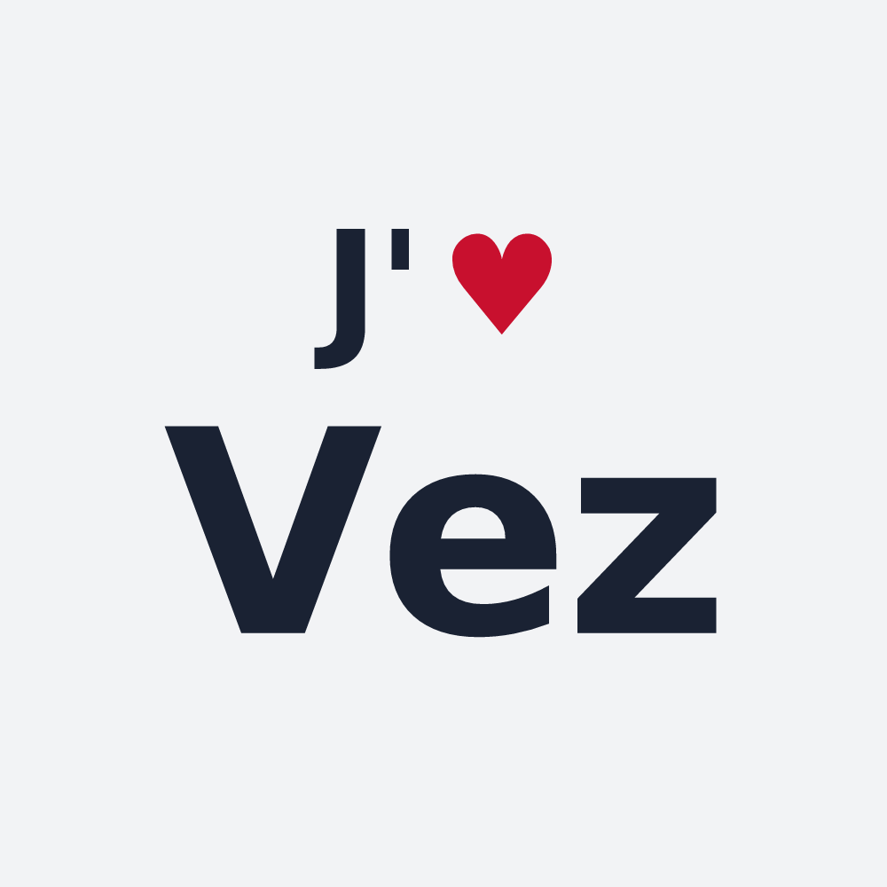 Poster personnalisé Vez — design J'aime Vez