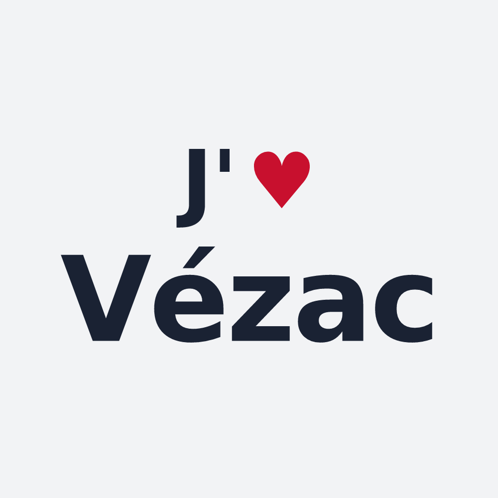 Poster personnalisé Vézac — design J'aime Vézac