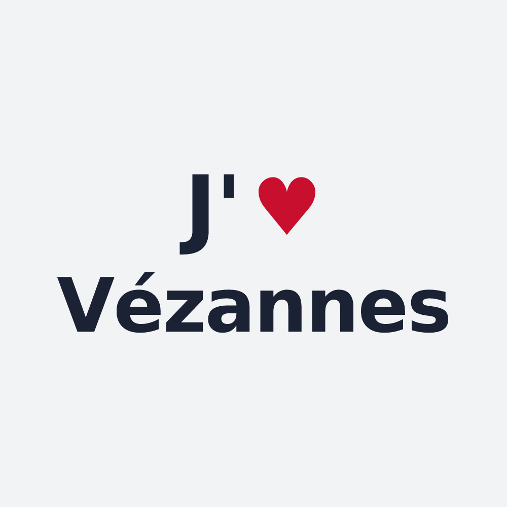 Poster personnalisé Vézannes — design J'aime Vézannes