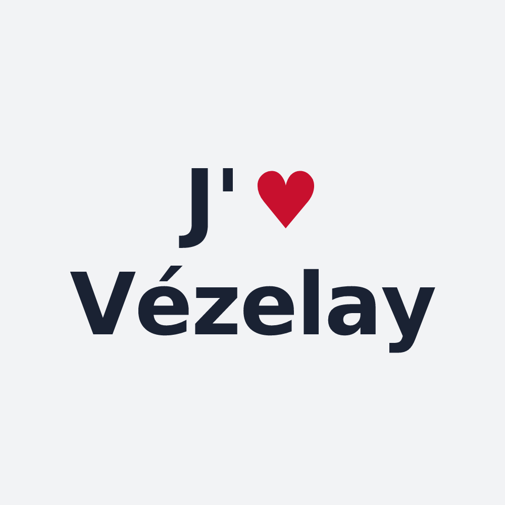 Poster personnalisé Vézelay — design J'aime Vézelay