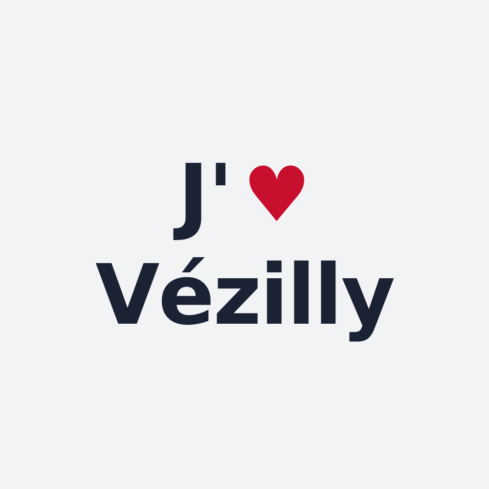Poster personnalisé Vézilly — design J'aime Vézilly