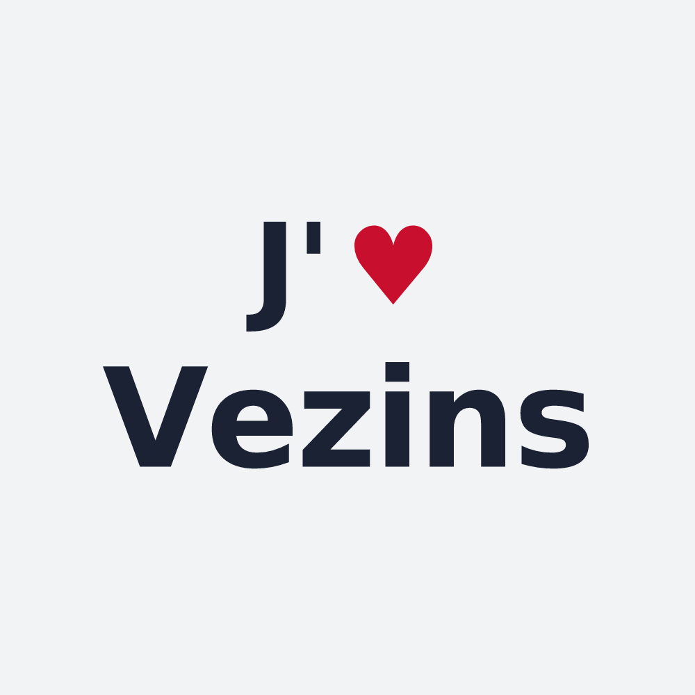Poster personnalisé Vezins — design J'aime Vezins