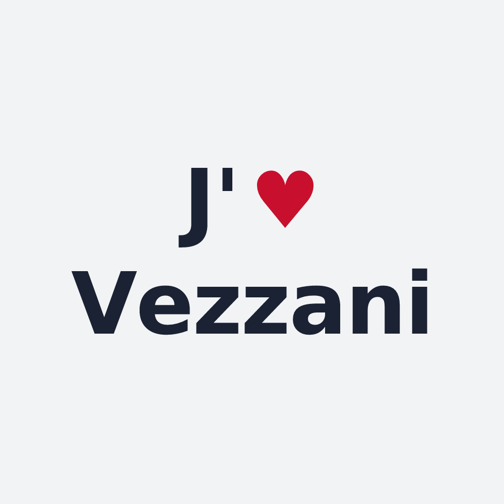 Poster personnalisé Vezzani — design J'aime Vezzani