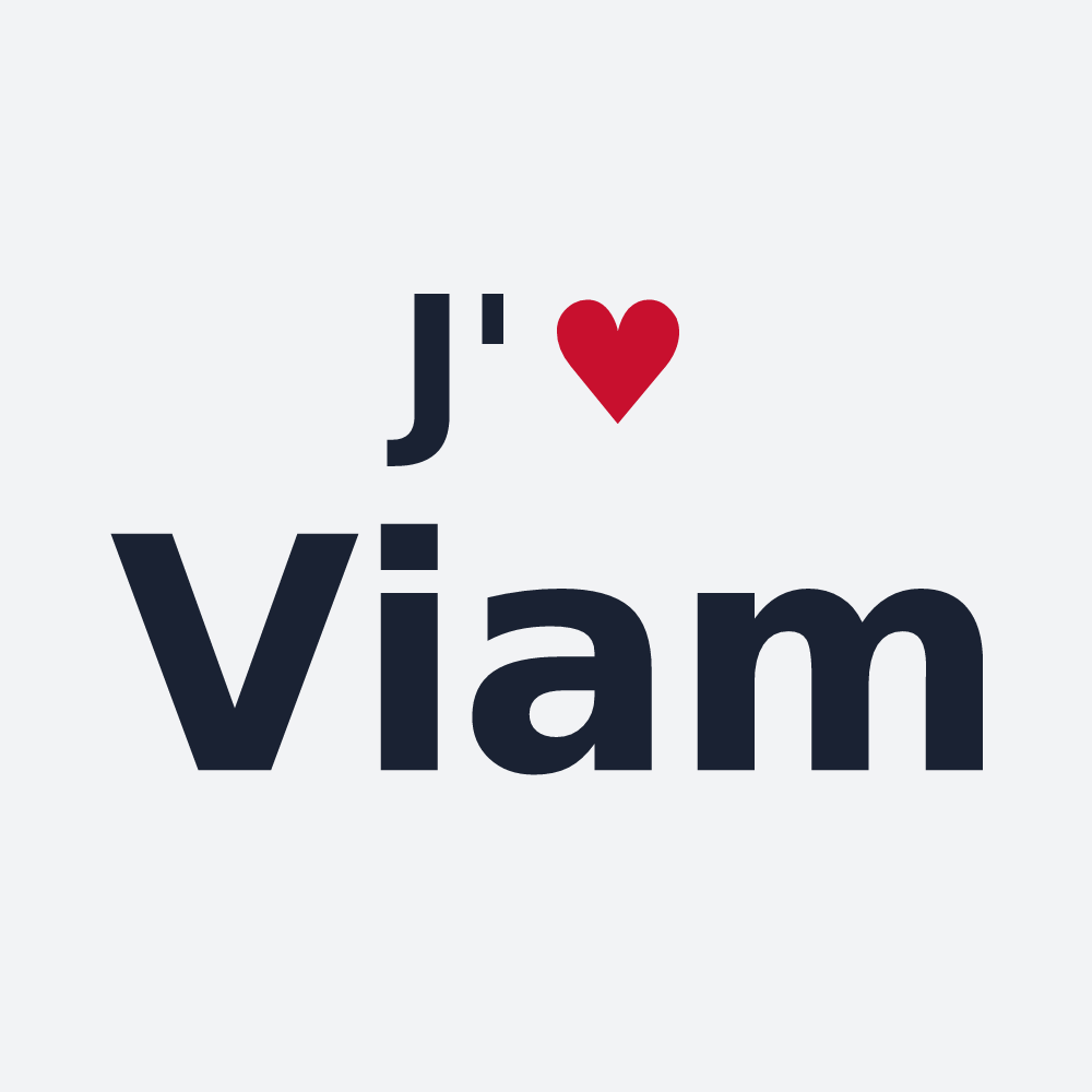 Poster personnalisé Viam — design J'aime Viam