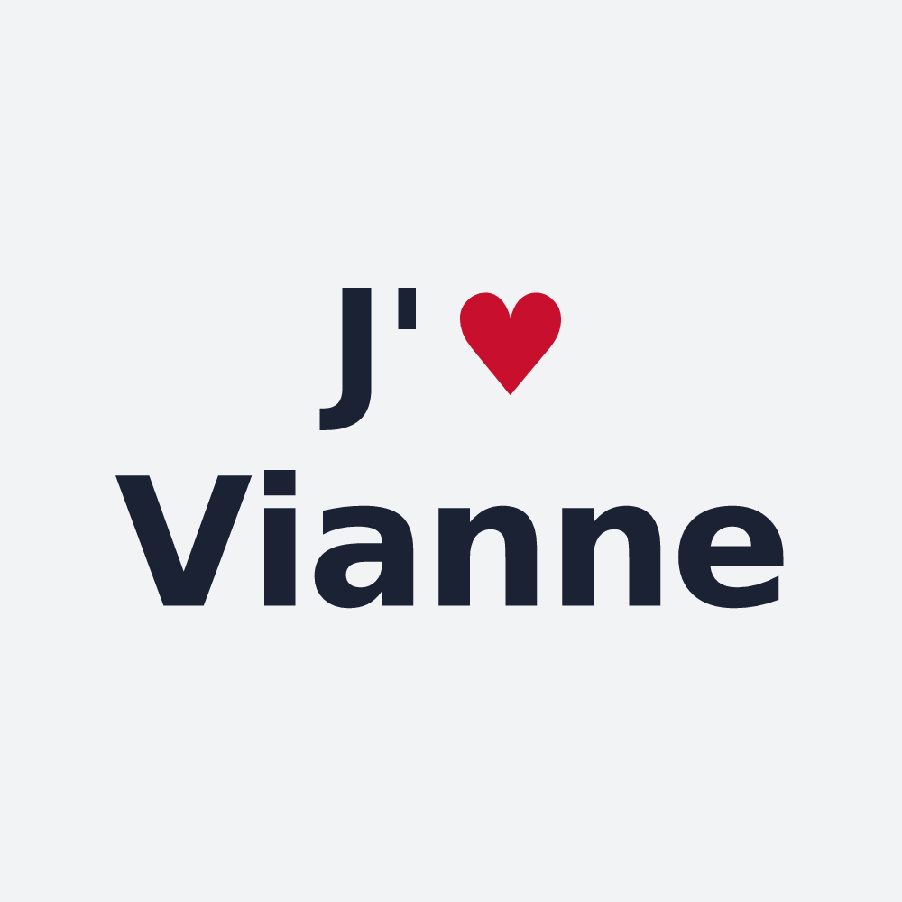 Poster personnalisé Vianne — design « J'aime Vianne » imprimé sur le poster