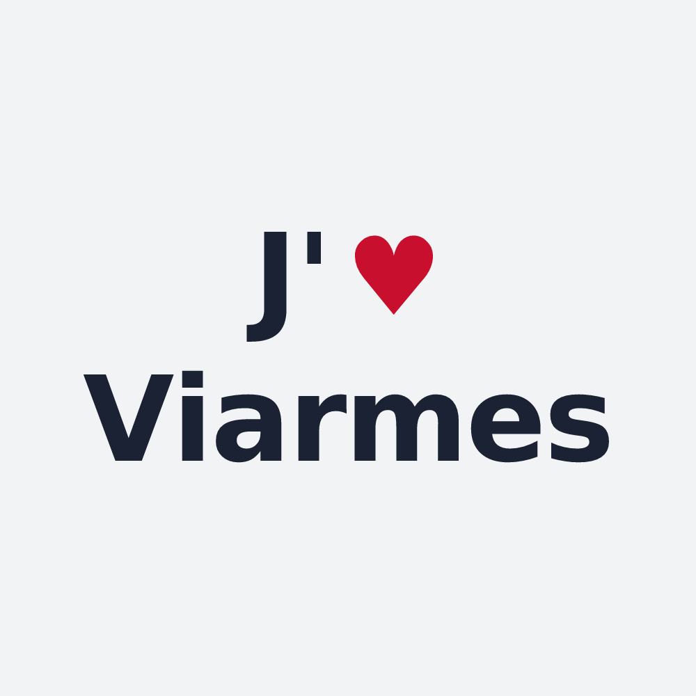 Poster personnalisé Viarmes — design « J'aime Viarmes » imprimé sur le poster