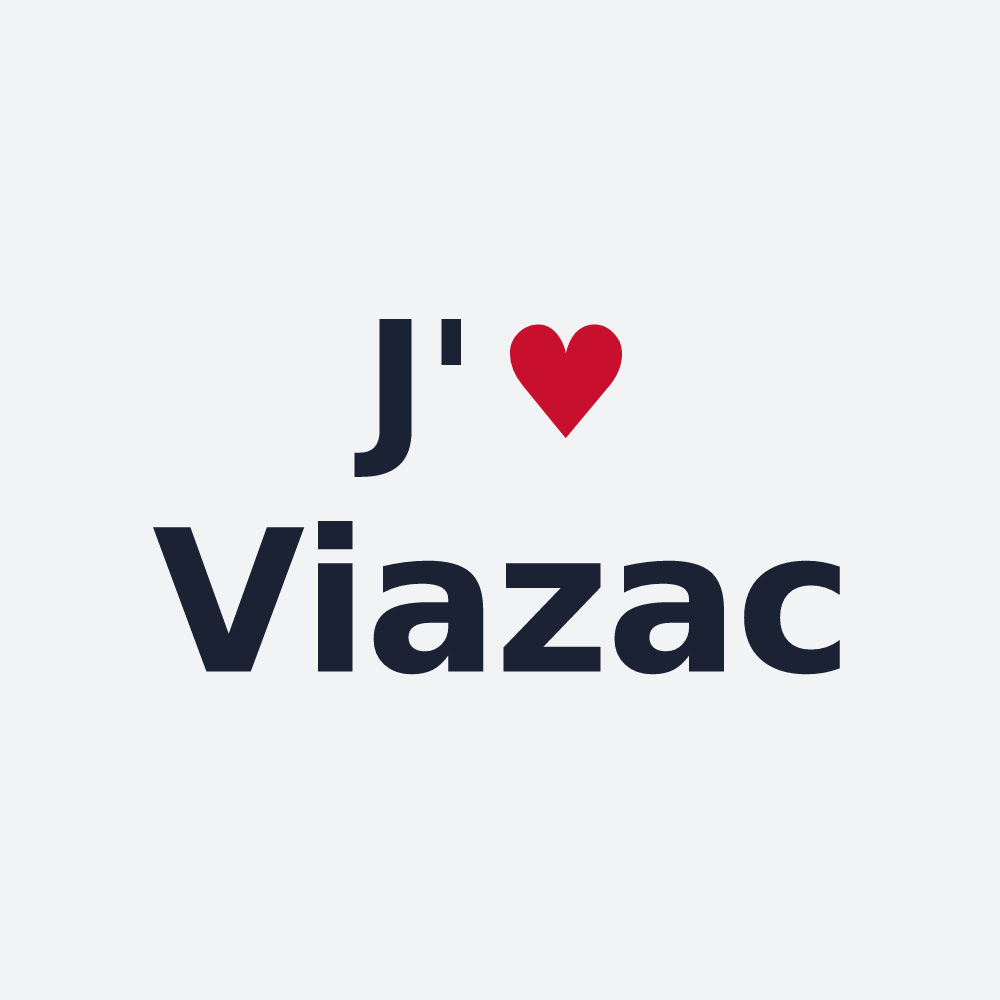 Poster personnalisé Viazac — design J'aime Viazac