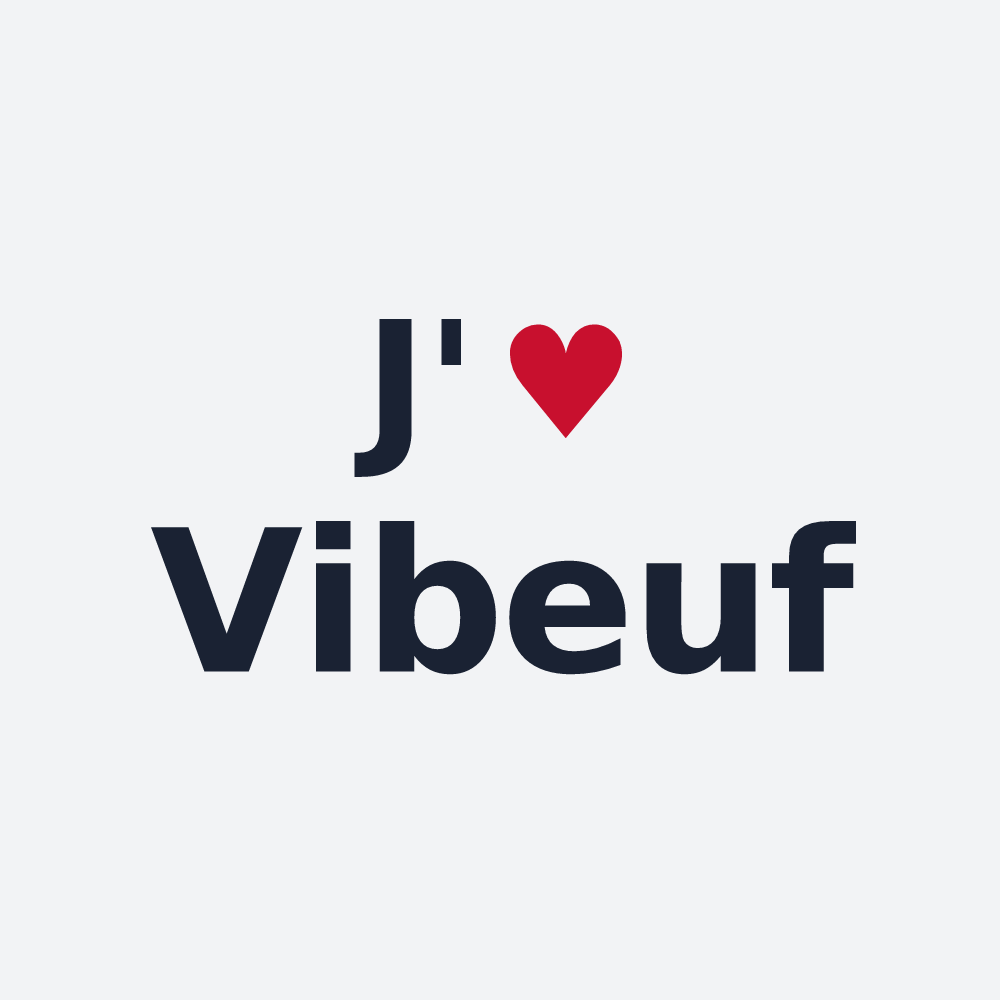 Poster personnalisé Vibeuf — design J'aime Vibeuf
