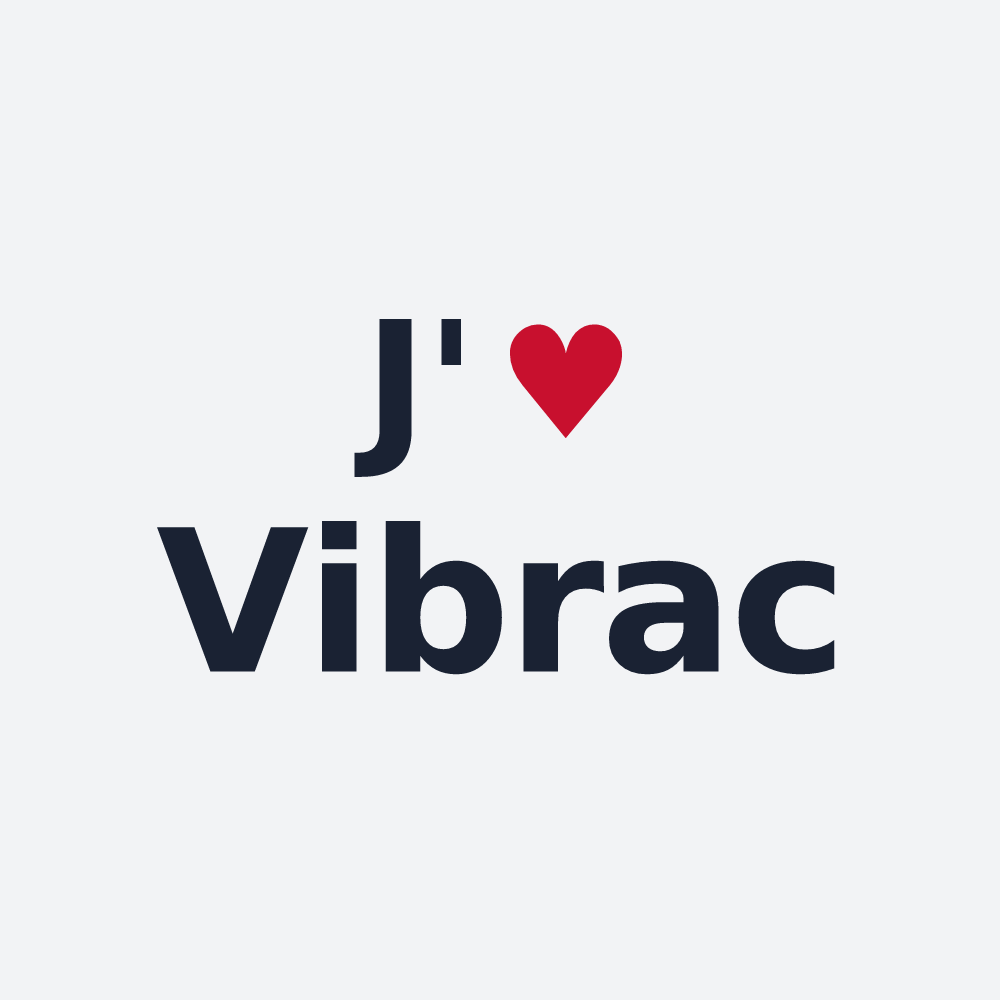 Poster personnalisé Vibrac — design J'aime Vibrac