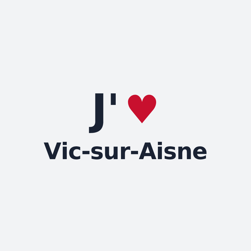 Poster personnalisé Vic-sur-Aisne — design J'aime Vic-sur-Aisne