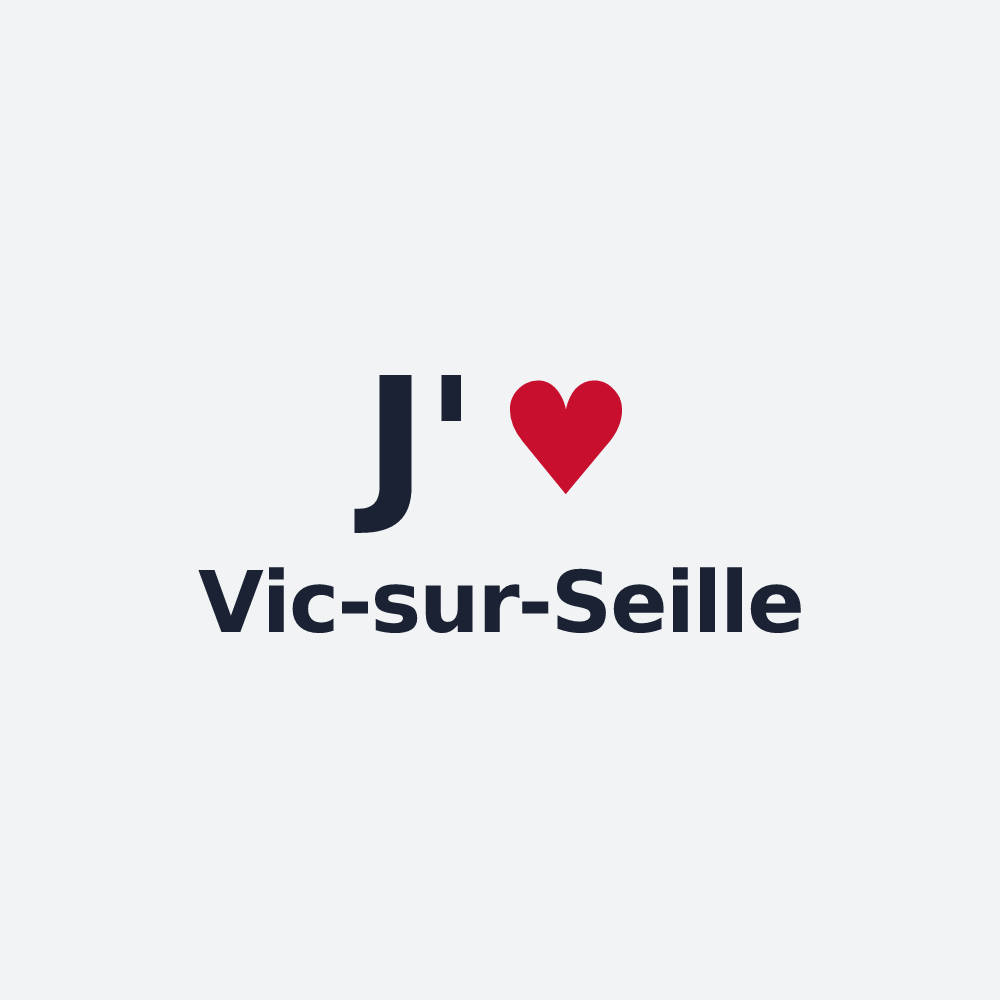 Poster personnalisé Vic-sur-Seille — design J'aime Vic-sur-Seille
