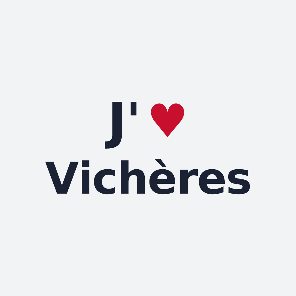 Poster personnalisé Vichères — design J'aime Vichères