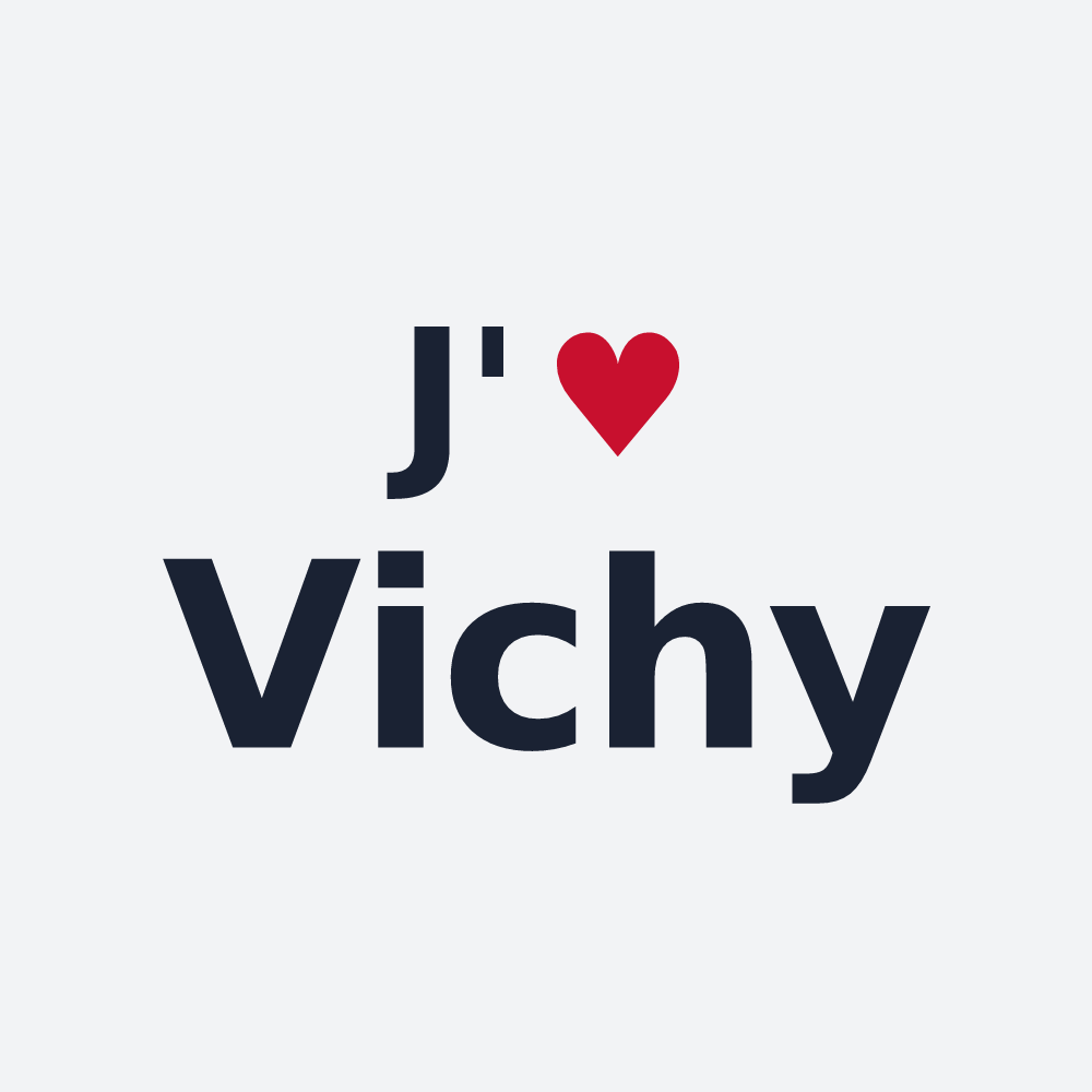 Poster personnalisé Vichy — design « J'aime Vichy » imprimé sur le poster