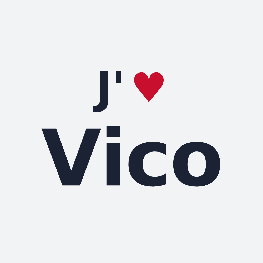 Poster personnalisé Vico — design J'aime Vico