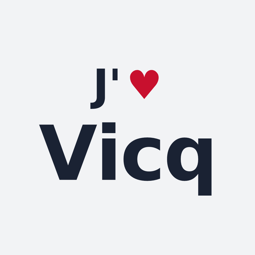 Poster personnalisé Vicq — design J'aime Vicq