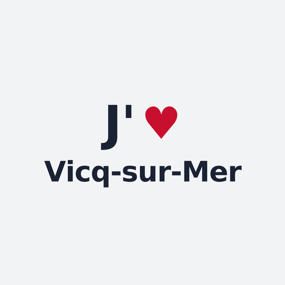 Poster personnalisé Vicq-sur-Mer — design J'aime Vicq-sur-Mer