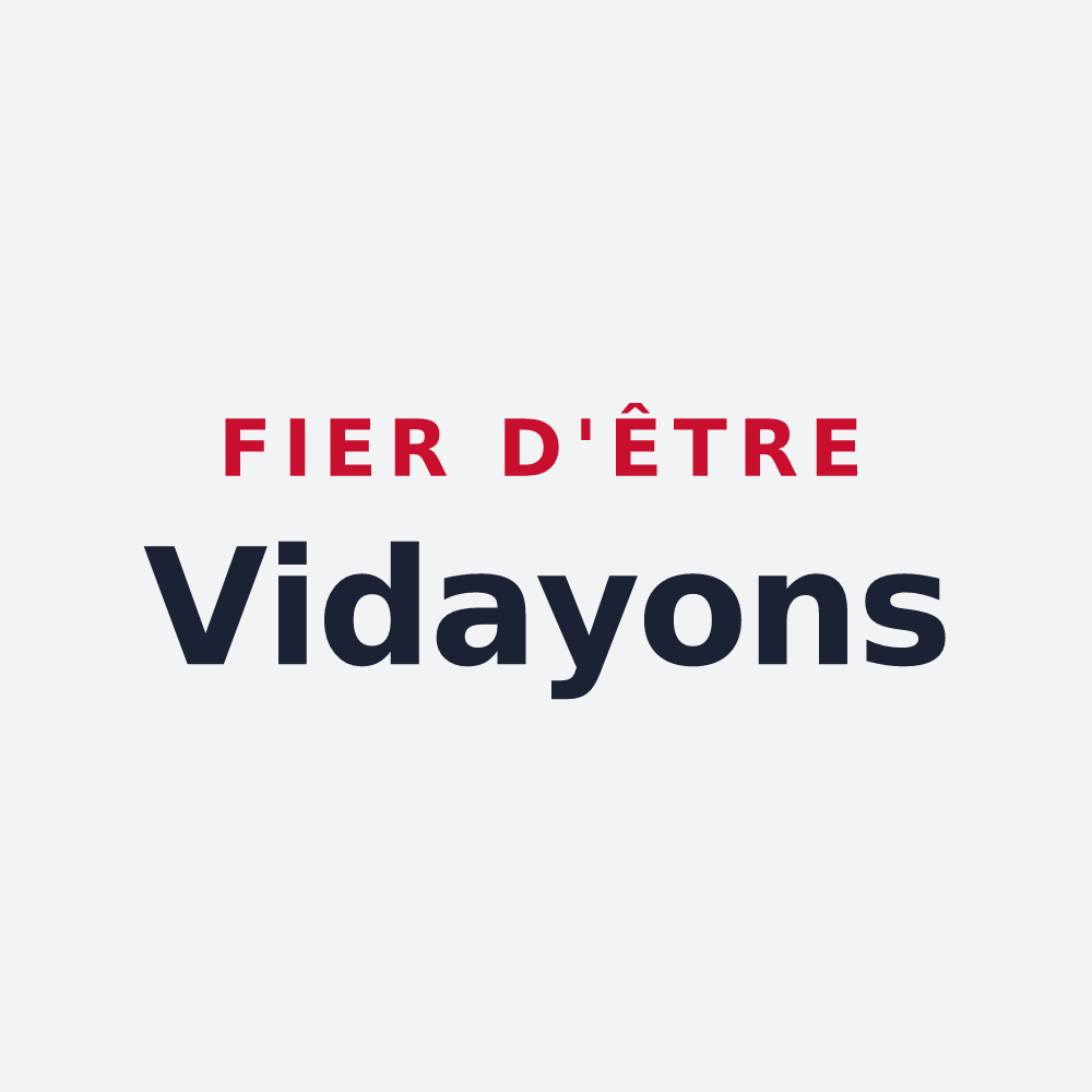 Poster « Fier d'être Vidayons » — design pour Vidai