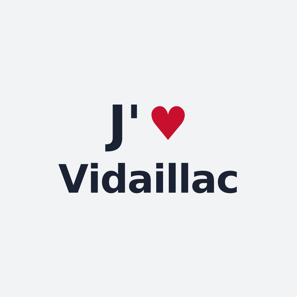 Poster personnalisé Vidaillac — design J'aime Vidaillac
