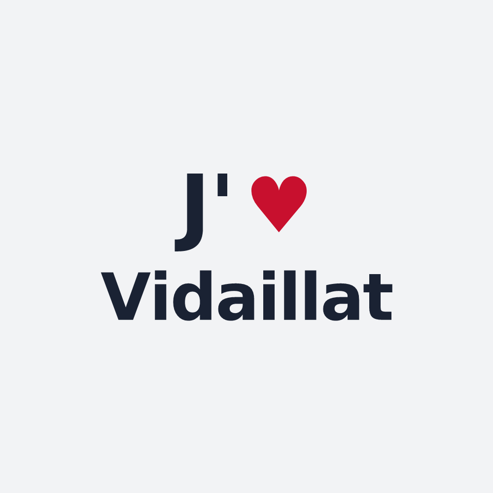 Poster personnalisé Vidaillat — design J'aime Vidaillat