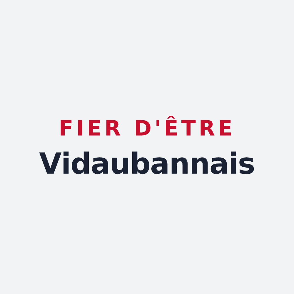 Poster « Fier d'être Vidaubannais » — design pour Vidauban