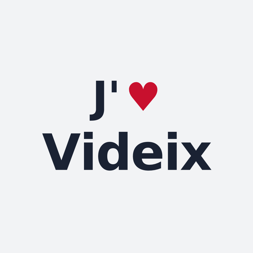 Poster personnalisé Videix — design J'aime Videix