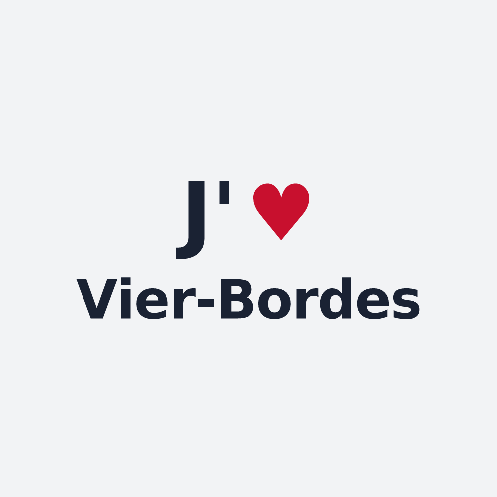 Poster personnalisé Vier-Bordes — design J'aime Vier-Bordes