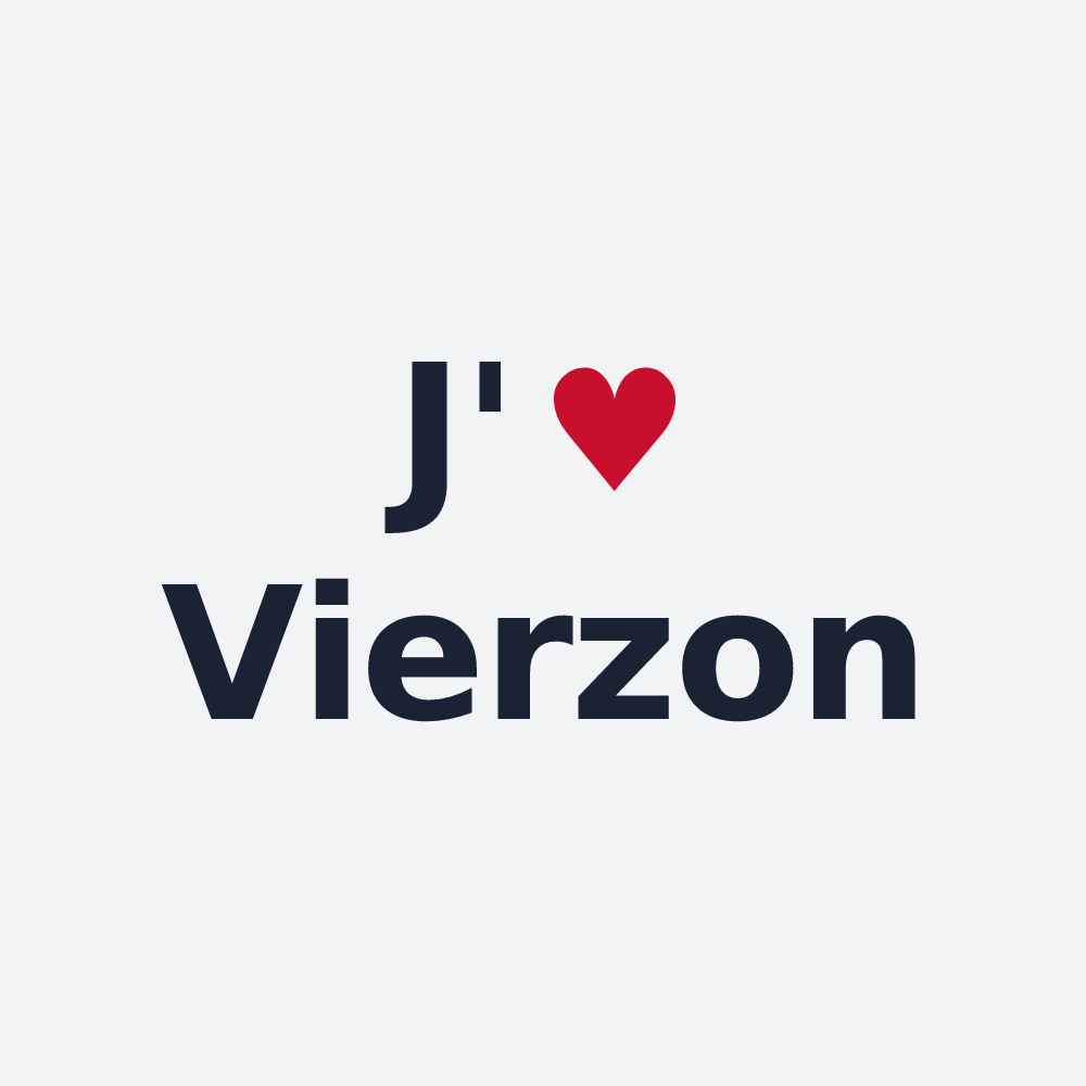 Poster personnalisé Vierzon — design « J'aime Vierzon » imprimé sur le poster