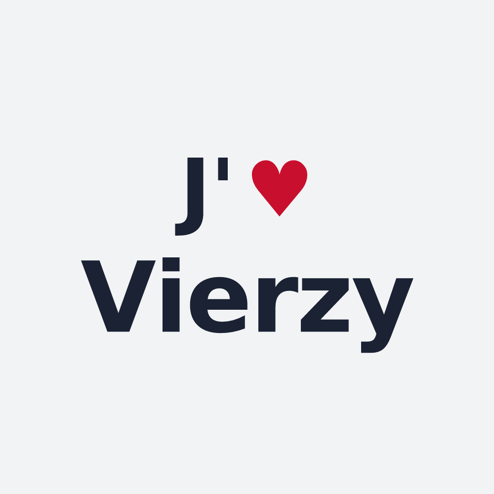 Poster personnalisé Vierzy — design J'aime Vierzy