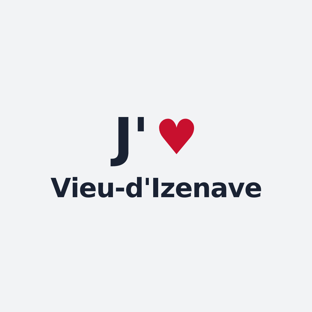 Poster personnalisé Vieu-d'Izenave — design J'aime Vieu-d'Izenave