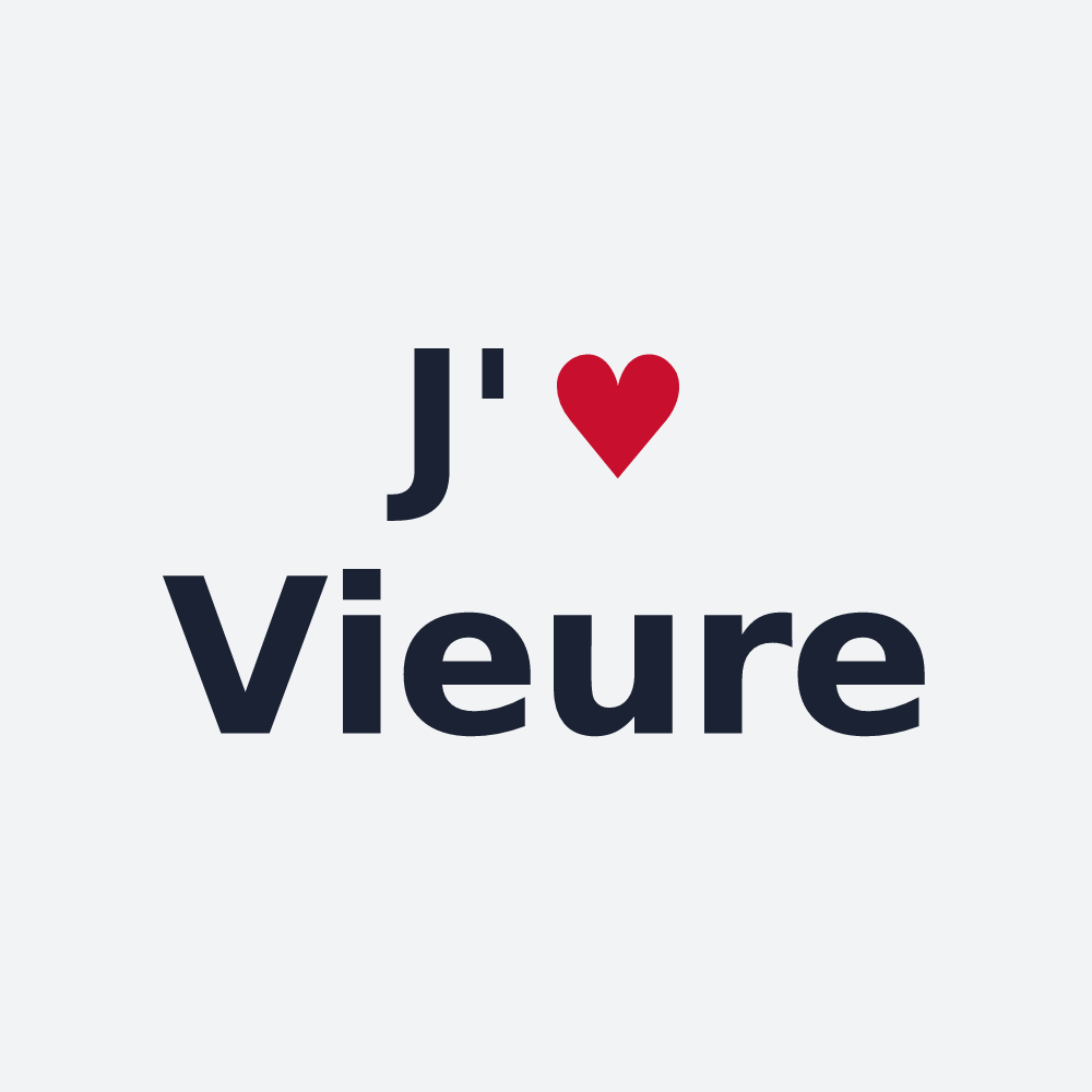 Poster personnalisé Vieure — design J'aime Vieure