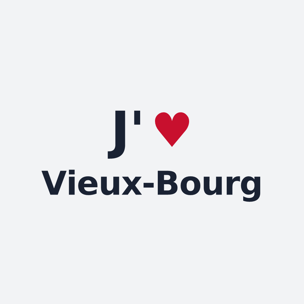 Poster personnalisé Vieux-Bourg — design J'aime Vieux-Bourg