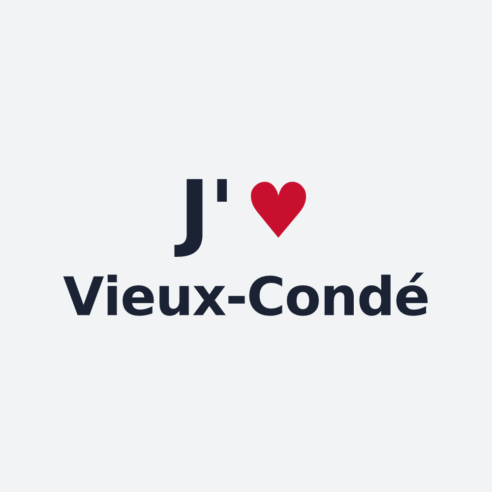 Poster personnalisé Vieux-Condé — design J'aime Vieux-Condé