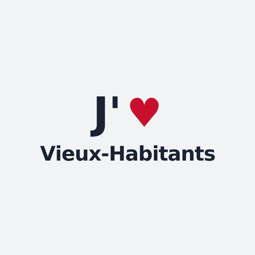 Poster personnalisé Vieux-Habitants — design J'aime Vieux-Habitants