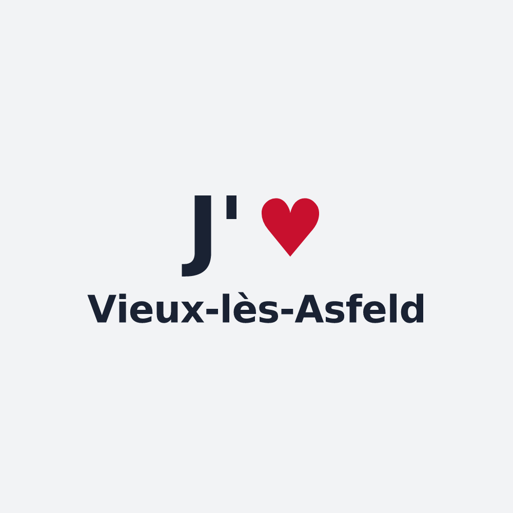 Poster personnalisé Vieux-lès-Asfeld — design J'aime Vieux-lès-Asfeld