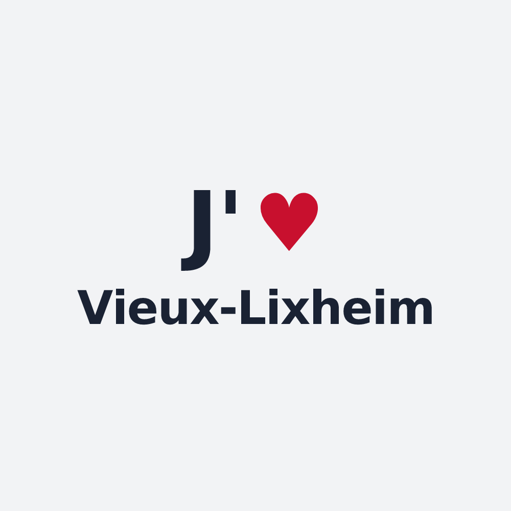 Poster personnalisé Vieux-Lixheim — design J'aime Vieux-Lixheim