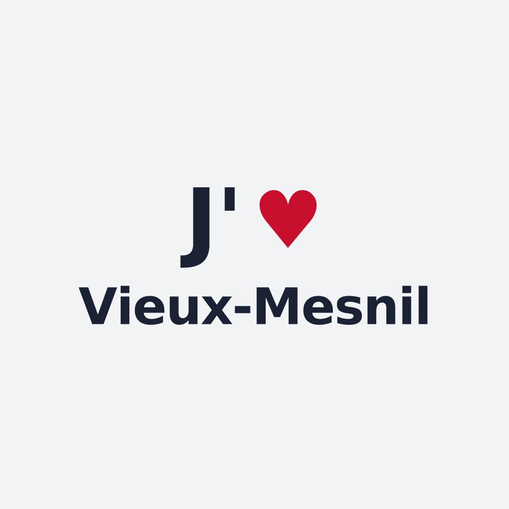 Poster personnalisé Vieux-Mesnil — design J'aime Vieux-Mesnil