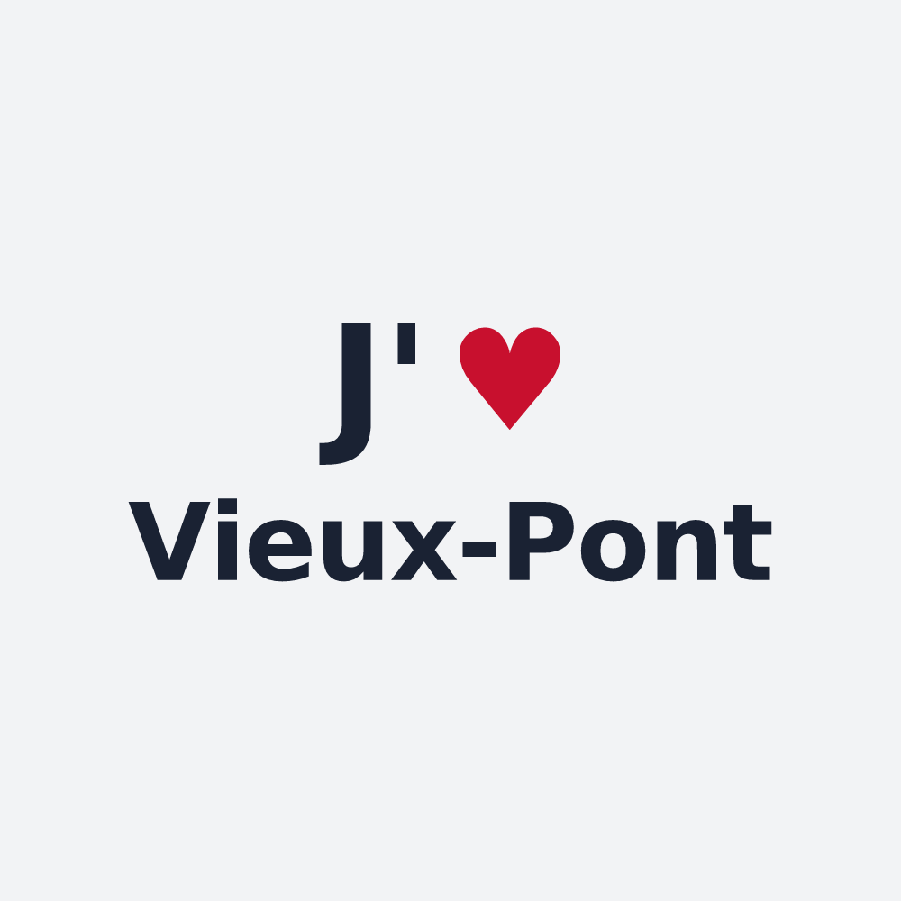 Poster personnalisé Vieux-Pont — design J'aime Vieux-Pont