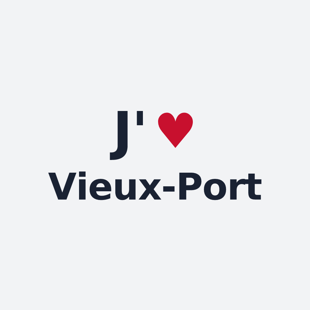 Poster personnalisé Vieux-Port — design J'aime Vieux-Port