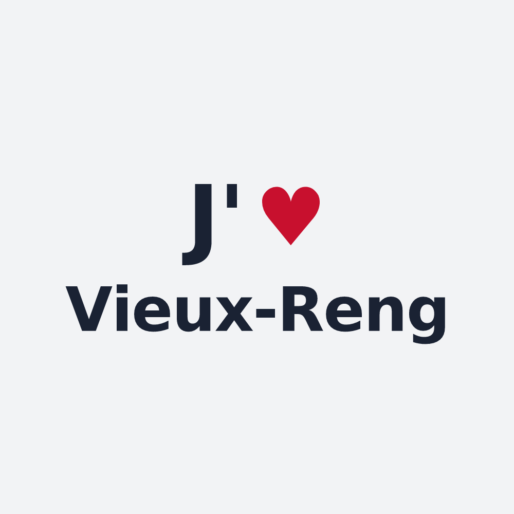 Poster personnalisé Vieux-Reng — design « J'aime Vieux-Reng » imprimé sur le poster