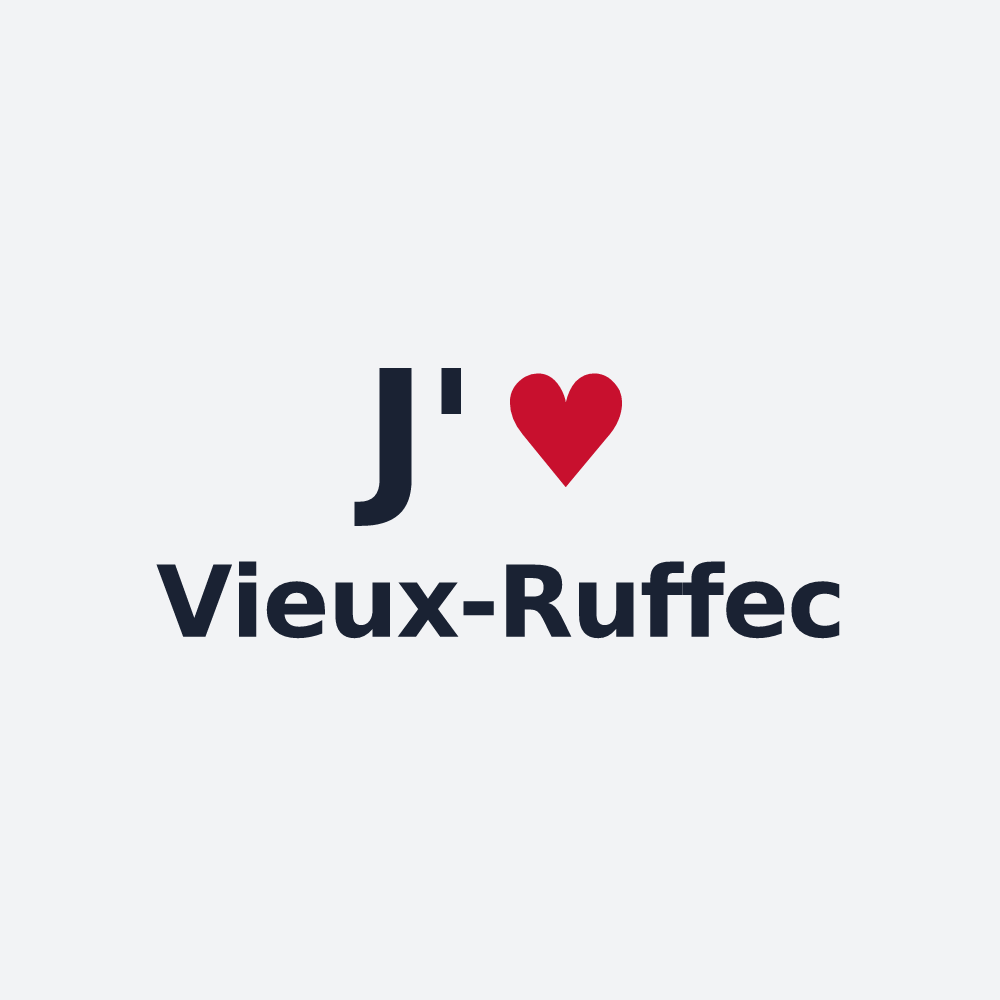 Poster personnalisé Vieux-Ruffec — design J'aime Vieux-Ruffec